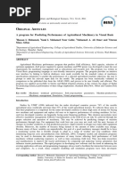 A Program For Predicting Performance of Agricultural Machinery in Visual Basic