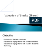  Valuation of Stocks