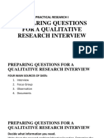 Preparing Questions For A Qualitative Research Interview