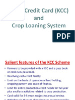 Kisan Credit Card (KCC) and Crop Loaning System