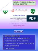 Finite Element Analysis of Epitaxial Thin Film Growth: Anandh Subramaniam