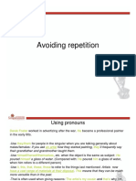 Avoiding Repetition