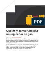 Qué Es y Cómo Funciona Un Regulador de Gas