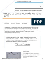 Principio de Conservación Del Momento Lineal