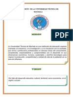 Misión y Visión de La Universidad Técnica de Machala