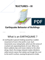 Structures - Iii: Earthquake Behavior of Buildings