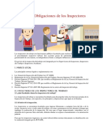 Derechos y Obligaciones de Los Inspectores - SUNAFIL