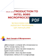 An Introduction To INTEL 8085 Microprocessor: By:Ravindra Nadh.V, Assistant Professor, GST, Bangalore