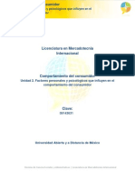 Unidad 2. Factores Personales y Psicologicos Que Influyen en El Comportamiento Del Consumidor