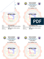 Report Card Report Card: Division of Oriental Mindoro Division of Oriental Mindoro