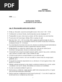 INSTRUCTIUNI PROPRII Pentru Perioade Caniculare