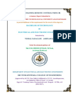 Eight Channel Remote Control Using Ir: Bachelor of Technology IN Electrical and Electronics Engineering