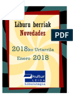 2018ko Urtarrileko Liburu Berriak - Novedades de Enero Del 2018