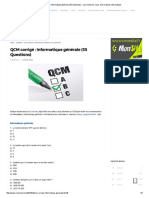 QCM Corrigé - Informatique Générale