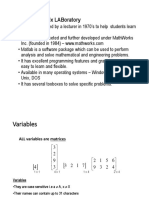 Matlab - Matrix Laboratory