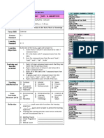 Week: 3 Class / Subject Time Topic/Theme Focus Skill Content Standard Learning Standard Learning Objectives