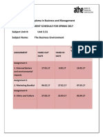 Athe Assignment Schedule