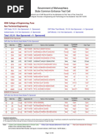 Government of Maharashtara State Common Entrance Test Cell: 6006 College of Engineering, Pune Geo Technical Engineering