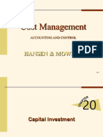 Cost Management: Hansen & Mowen