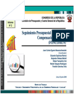 Seguimiento Presupuestal Del Fondo de Compensación Municipal (FONCOMUN)