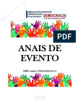 Anais Da Xvi Semana de Pós-Graduação em Ciências Sociais Da Unesp-Fclar