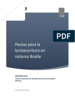 Instructivo Básico para El Aprendizaje Del Sistema Braille