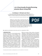 Free Vibration of A Functionally Graded Rotating Timoshenko Beam Using FEM PDF