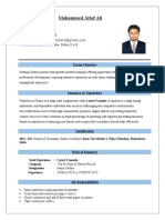 Altaf Ali - Cashier CV