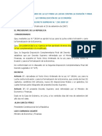 Bancarización Túo La Ley para La Lucha Contra La Evasión Ds #150-2007-Ef