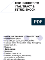 Obstetric Injuries To Genital Tract & Obstetric Shock