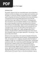 Biofuel Production From Algae