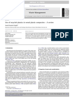 Use of Recycled Plastics in Wood Plastic Composites - A Review