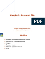 Chapter 5: Advanced SQL: Database System Concepts, 6 Ed