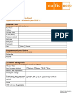 Participation Form 2018-2019 - Orange Tulip Scholarship Brazil - Brazilian Candidates