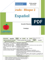 Plan 6to Grado - Bloque 2 Español