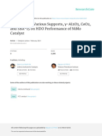 Influences Of Various Supports, Γ-Al2O3, Ceo2, And Sba-15 On Hdo Performance Of Nimo Catalyst