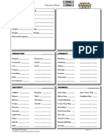 Star Wars Character Sheet: WEG d6 Personal Information