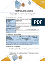 Guía de Actividades y Rúbrica de Evaluación - Paso 1 - Contextalización de Los Escenarios de Violencia