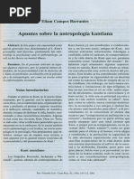 Apuntes Antropología Kantiana