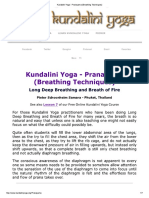 Kundalini Yoga - Pranayama (Breathing Techniques)