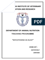 Rajiv Gandhi Institute of Veterinary Education and Research: "Mycotoxins in Duck"