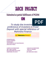 Project On Fixed Deposit