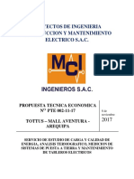 Propuesta Tecnica Economica Estudio de Calidad de Energia y Eficiencia Energetica - Mci Ingenieros - Tottus - Arequipa - 08!11!2017