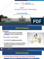 Lecture 19 Rapid Prototyping Concept, Advantages PDF