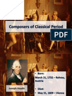 Composers of Classical Period