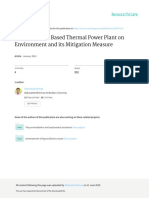 Impact of Coal Based Thermal Power Plant On Environment and Its Mitigation Measure