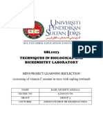 SBL1023 Techniques in Biological and Bichemistry Laboratory