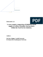 A Cross-Country Comparison of Initiatives in The Supply of Welfare-Friendlier Food Products Within The Food Service Industry