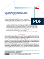 Relationship Between Hamstring Length and Gluteus Maximus Strength With and Without Normalization