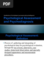 Introduction To Psychological Assessment and Psychodiagnosis